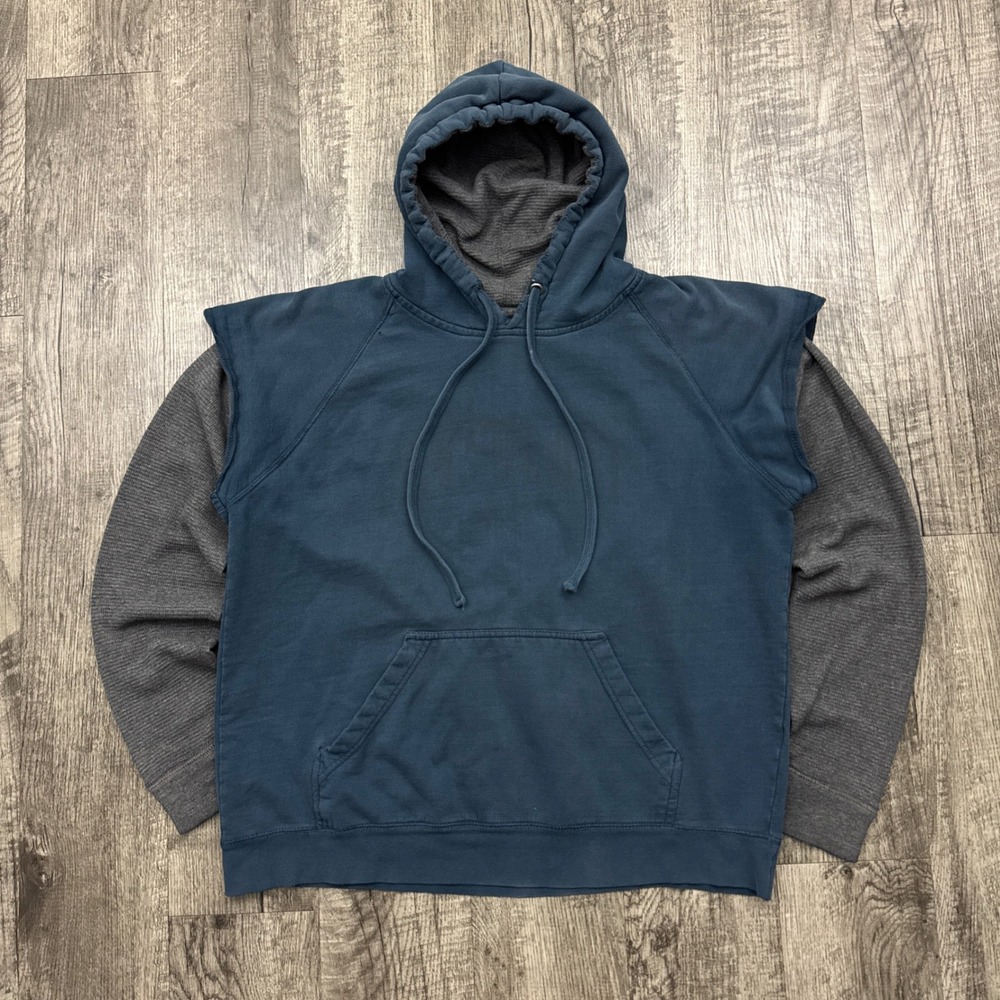 Y2K Everlast Double Layered Cut Off Thermal Hoodie